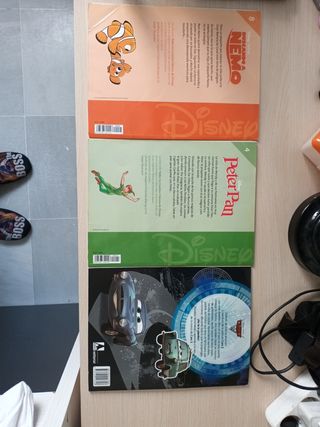 Libros de Buscando a Nemo, Peter pan y Cars