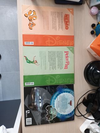 Libros de Buscando a Nemo, Peter pan y Cars