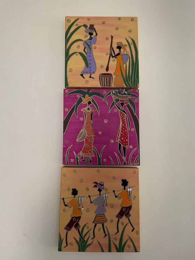 Pintura tríptico África