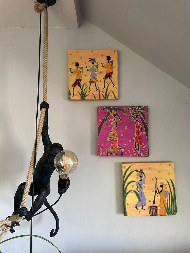 Pintura tríptico África