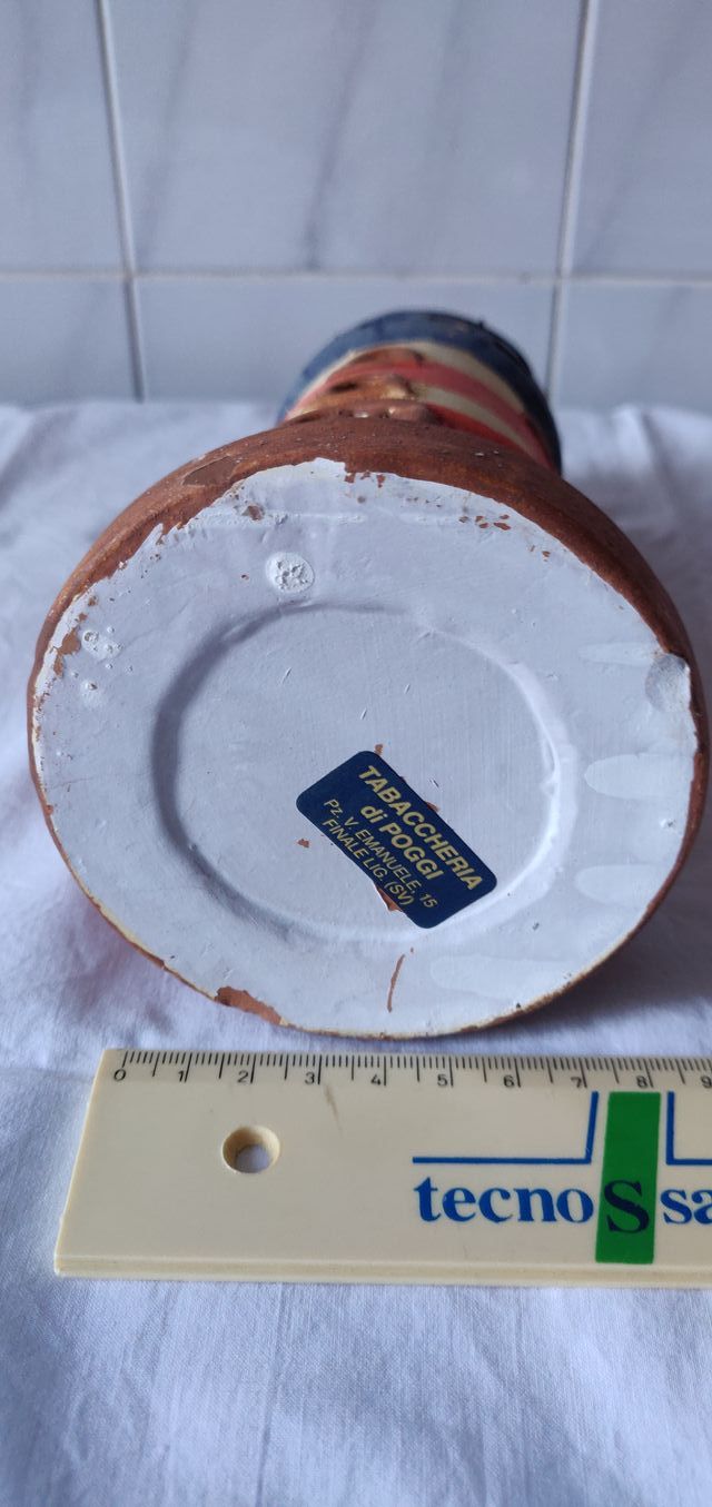 Faro in ceramica artigianale porta lumino(candela)