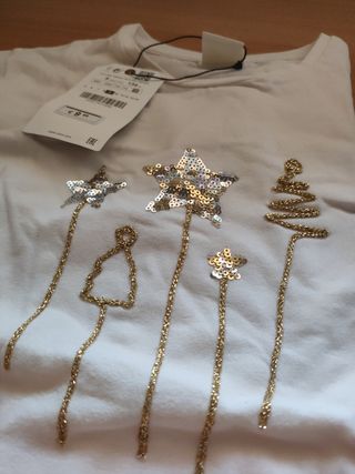 Camiseta manga larga niña Zara