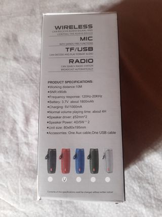 ALTAVOZ PORTÁTIL BLUETOOTH 