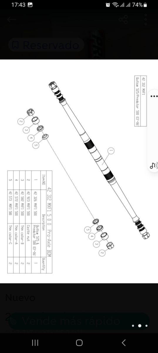 Eje Force Predator 500