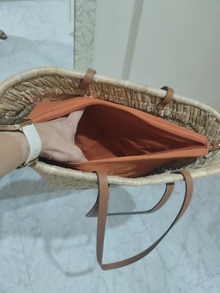 Capazo rafia para salir de parfois