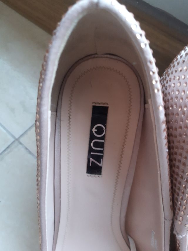 Zapato tacón Rosa brillantes