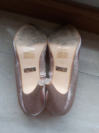 Zapato tacón Rosa brillantes 