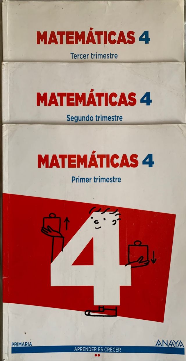 Matemáticas 4 Primaria (incluye 3 libros)