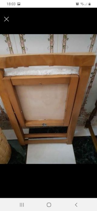 Silla plegable asiento pelito