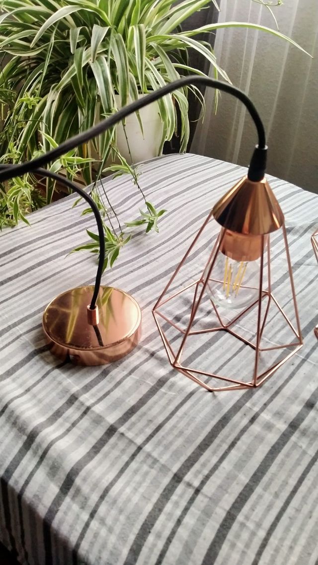 Lámpara de techo geométrica y bombilla Edison 