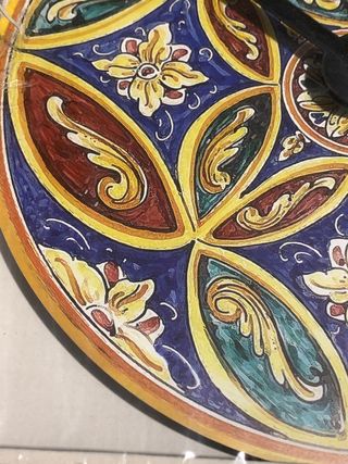 Orologio da parete effetto maiolica