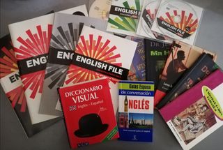 Lote de libros y material para aprender inglés