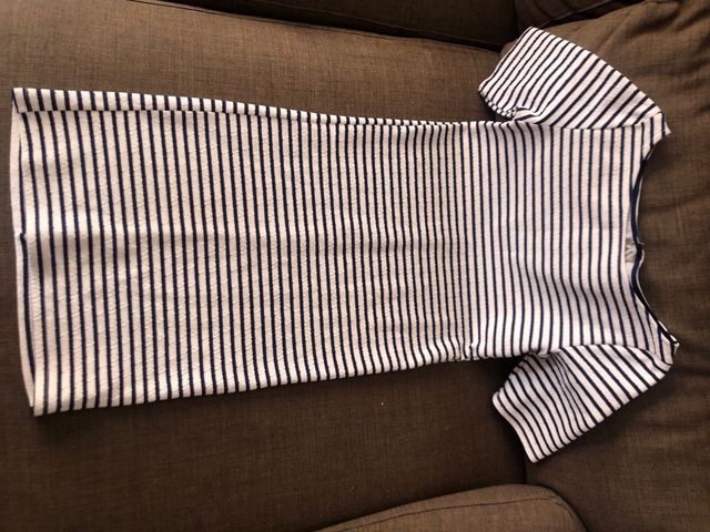 vestido de tubo a rayas