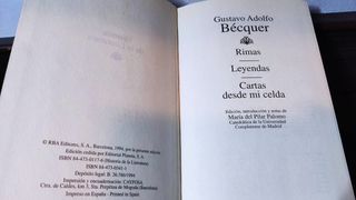 Gustavo Adolfo Bécquer. 2 libros.