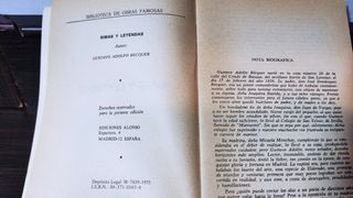 Gustavo Adolfo Bécquer. 2 libros.