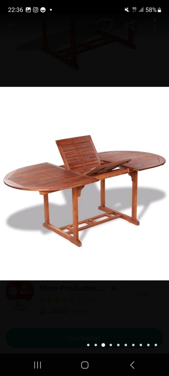 mesa y sillas teca