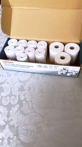 Rollos de papel para tpv y registradora 6€