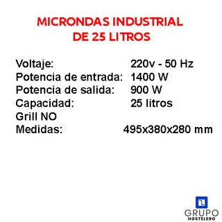 📢 MICROONDAS INDUSTRIAL DE 25 LITROS 📢