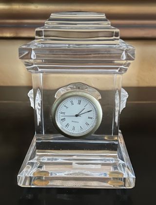 OROLOGIO DA TAVOLO ROSENTHAL VERSACE IN VETRO