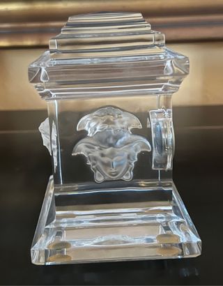 OROLOGIO DA TAVOLO ROSENTHAL VERSACE IN VETRO