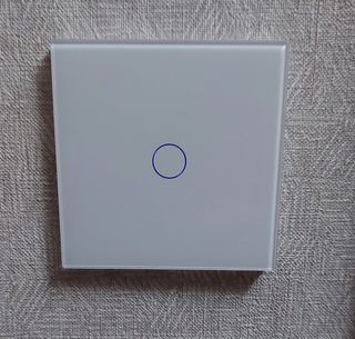 Interruptor táctil de cristal templado blanco