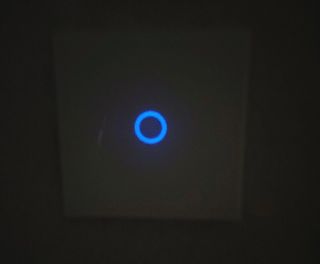 Interruptor táctil de cristal templado blanco