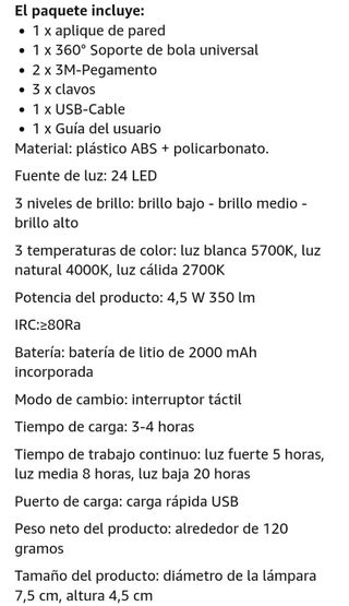 !OFERTA! Lampara de pared Led