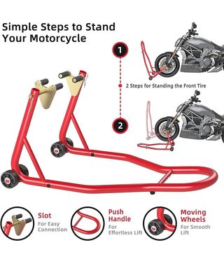 Soporte para rueda delantera de motocicleta.