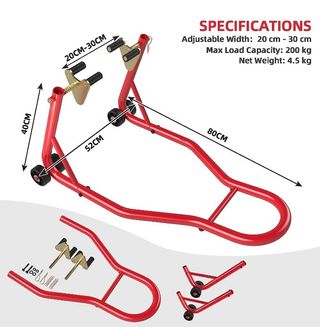 Soporte para rueda delantera de motocicleta.