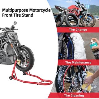 Soporte para rueda delantera de motocicleta.