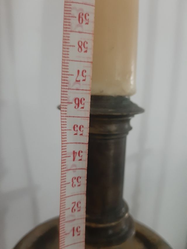 Pareja portavelas bronze