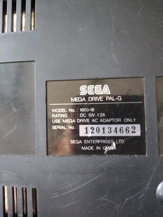 CONSOLA SEGA MEGA DRIVE