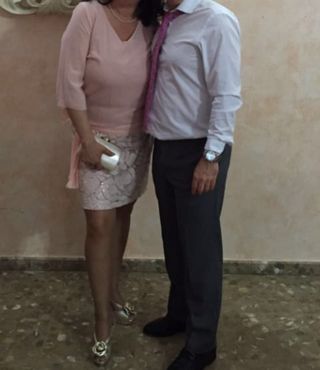 Vestido corto de fiesta modelo charlestón Talla: L