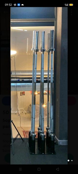 Soporte suelo barras olimpicas