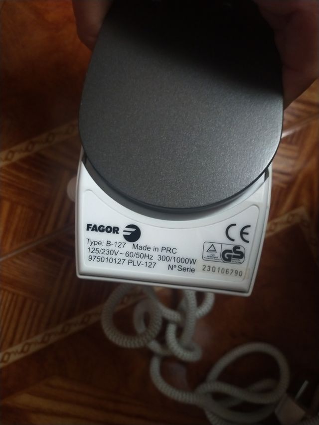 plancha de viaje. Marca Fagor.