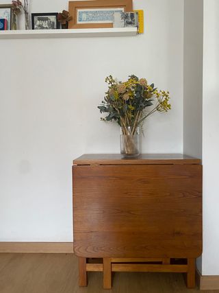 mesa de castaño plegable
