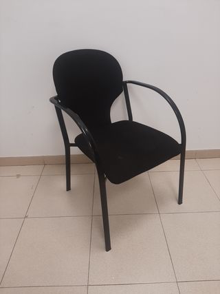 Silla Confidente Visavis negra. Ref AS35