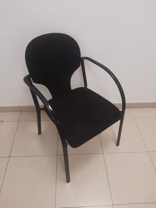 Silla Confidente Visavis negra. Ref AS35