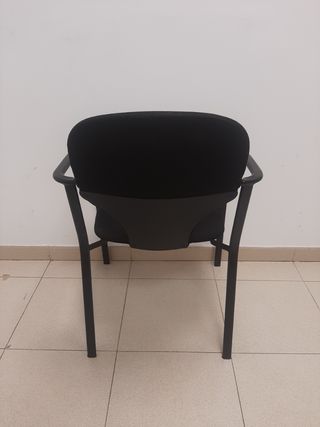 Silla Confidente Visavis negra. Ref AS35