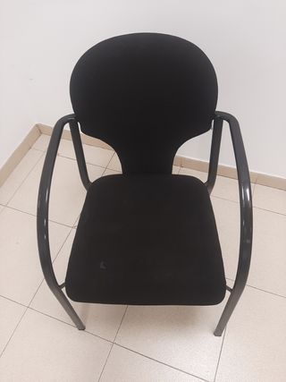 Silla Confidente Visavis negra. Ref AS35