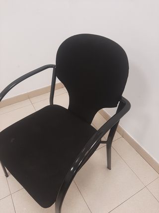 Silla Confidente Visavis negra. Ref AS35