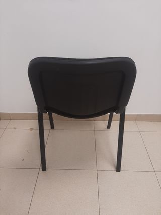 Silla confidente visavis tapizada negra. Ref AS32