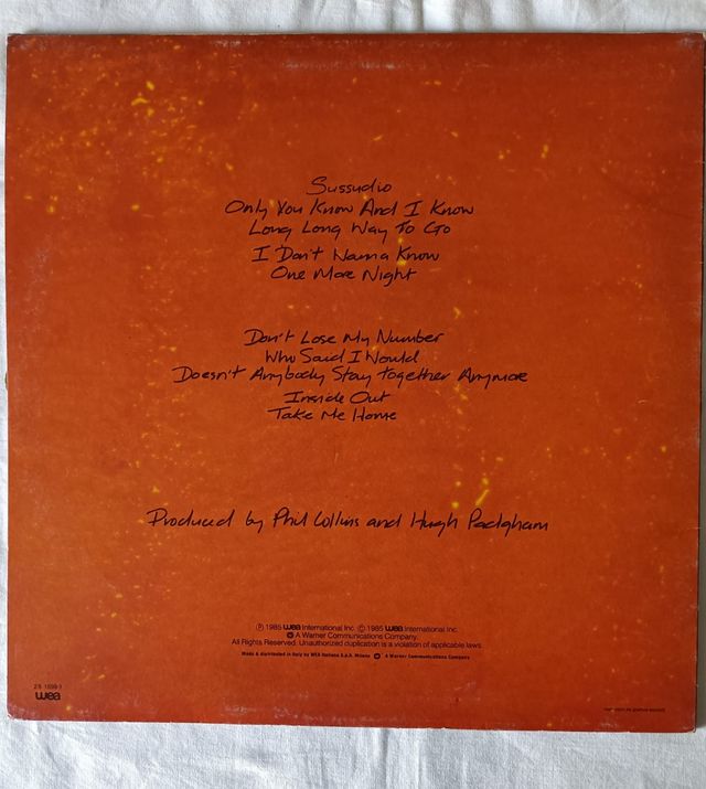 Vinile Phil Collins No Jacket Required Lp