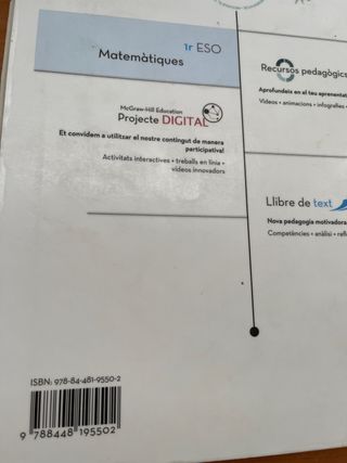 Libro de Matemáticas - 1 ESO 9788448195502