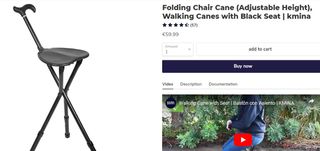 Bastones para Mayores con Asiento (NUEVO) CHOLLAZO