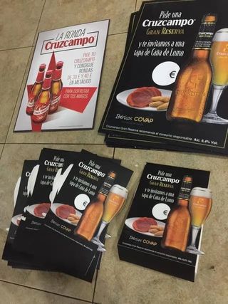 22 CARTELES CERVEZA CRUZCAMPO SURTIDO VARIADO