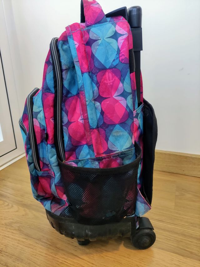 MOCHILA TOTTO CON RUEDAS COLEGIO ROSA Y AZUL