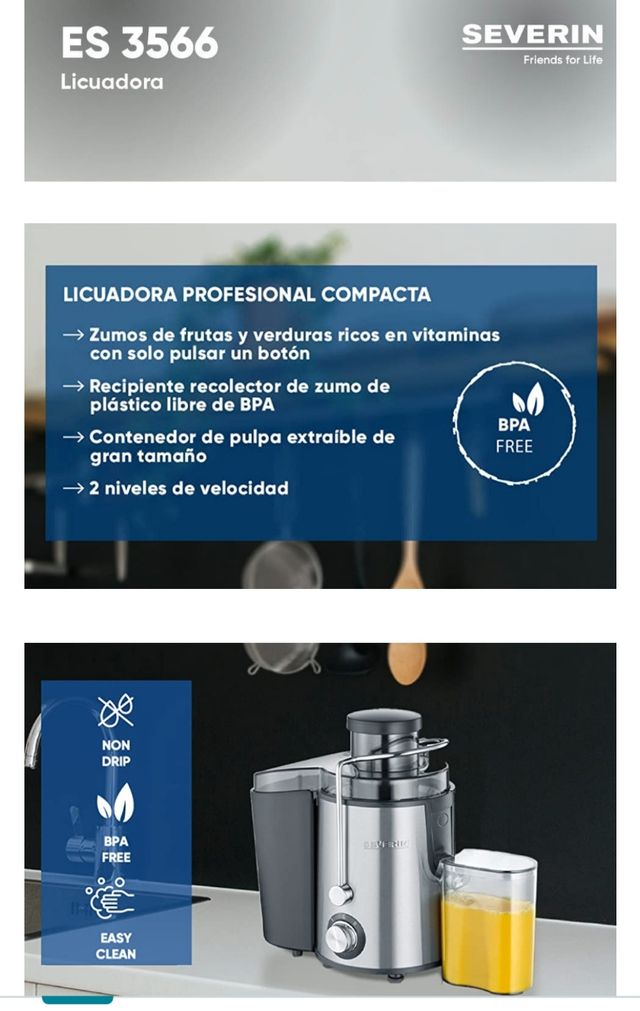 Licuadora Severin ES3566 nueva