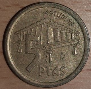 5 cinco pesetas Asturias 1995 Moneda España