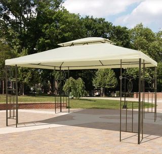 Pergola 3x4m crema doble techo NUEVA